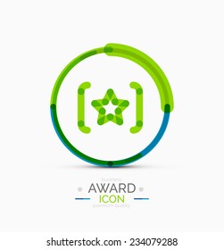 Award icon, logo. Modern business symbol, minimal outline design