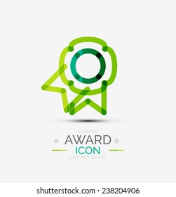 Award icon, logo. Modern business symbol, minimal outline design