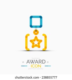 Award icon, logo. Modern business symbol, minimal outline design