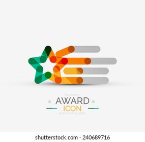 Award icon, logo. Modern business symbol, minimal outline design