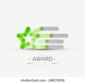 Award icon, logo. Modern business symbol, minimal outline design