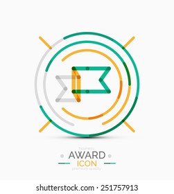 Award icon, logo. Modern business symbol, minimal outline design
