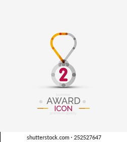 Award icon, logo. Modern business symbol, minimal outline design