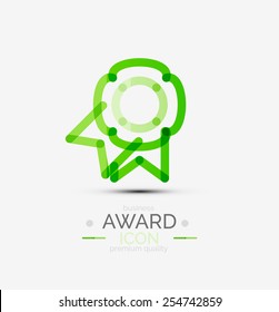 Award icon, logo. Modern business symbol, minimal outline design