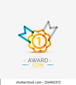 Award icon, logo. Modern business symbol, minimal outline design