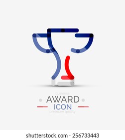 Award icon, logo. Modern business symbol, minimal outline design