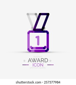 Award icon, logo. Modern business symbol, minimal outline design