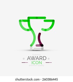 Award icon, logo. Modern business symbol, minimal outline design