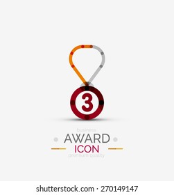 Award icon, logo. Modern business symbol, minimal outline design