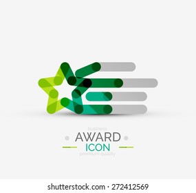 Award icon, logo. Modern business symbol, minimal outline design