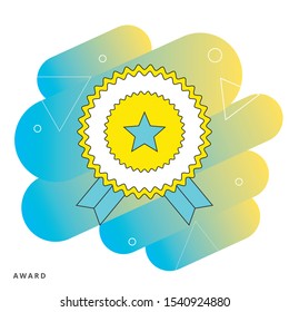 Award icon award medal icon vector symbol.