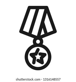 Award icon. Military award symbols. Line style