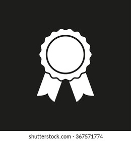 Award  icon  on black background. Vector illustration.