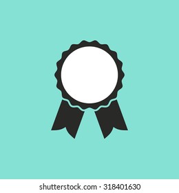Award  icon on green background. Vector illustration.