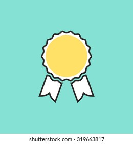 Award  icon on green background. Vector illustration.