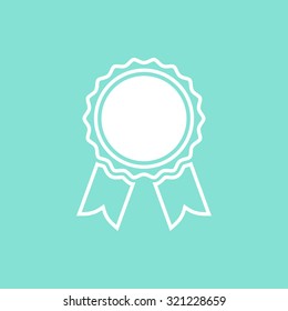 Award  icon on green background. Vector illustration.