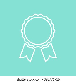 Award  icon  on green background. Vector illustration.