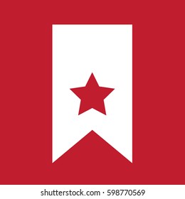 Award icon on red background