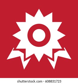 Award icon on red background