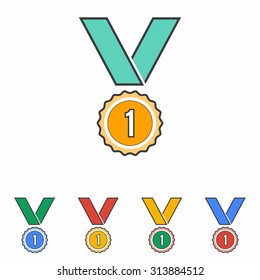 Award  icon  on white background. Vector illustration.