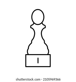 Prämiensymbol im Konturstil, hier ist das Schachtrophsymbol