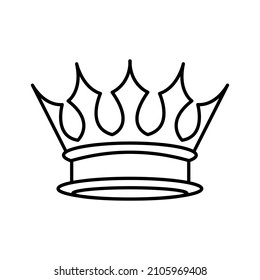 award icon in outline style, here is the crown icon