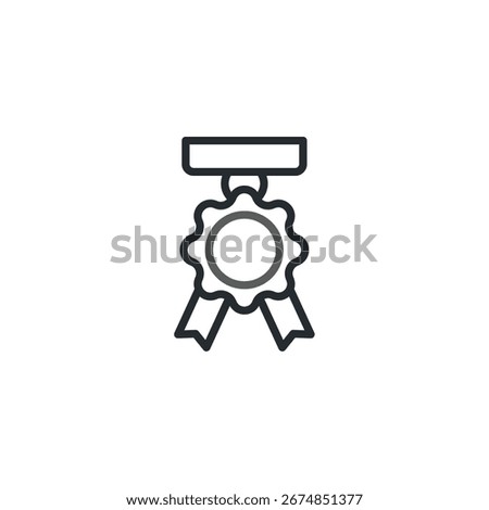 An award icon presents a minimalist visual of achievement, designed to represent success and recognition. This graphic element is suitable for acknowledging excellence, marking milestones, or