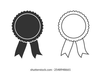 Conjunto de iconos de premio con 1, Ilustración vectorial