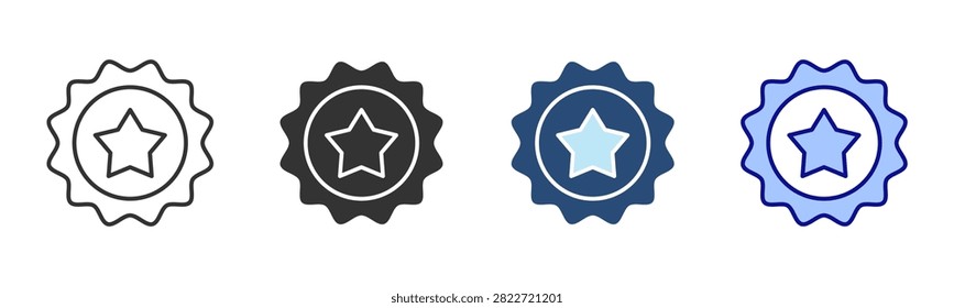 Award Icon Set. Designed In Multi Style