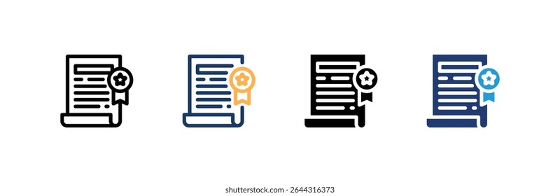 Award icon set multiple style collection. Vector illustration.