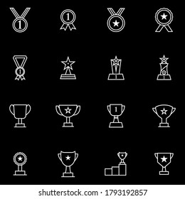 award icon set outline style for your design