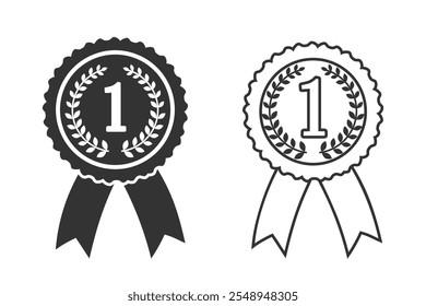 Award icon set symbol vector on white background