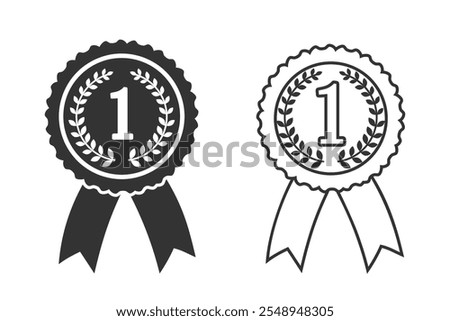 Award icon set symbol vector on white background