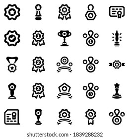 Award Symbol Set - Vektorgrafik . (Schwarze Serie)
