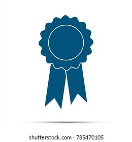 Award icon with shadow on a white background,vector illustration. Symbols for your web site design logo, UI, Vector Illustration, EPS10