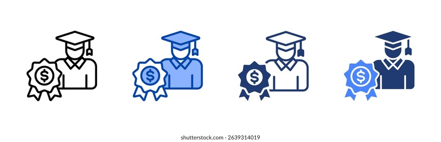 Award icon sheet multiple style collection