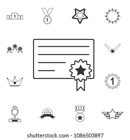 Award icon. Simple element illustration. Award symbol design  from Awards collection set. Can be used for web and mobile on white background
