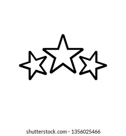 Award icon, stars logo in line style. Winner symbol isolated on white background. Simple abstract awards icon in black. Vector illustration for graphic design, Web, UI, app