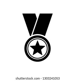 award icon symbol vector. on white background