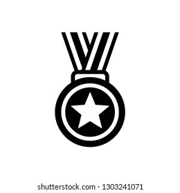 award icon symbol vector. on white background