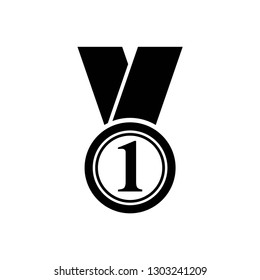 award icon symbol vector. on white background