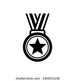 award icon symbol vector. on white background