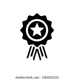 award icon symbol vector. on white background