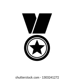 award icon symbol vector. on white background