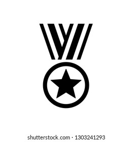 award icon symbol vector. on white background