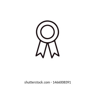 Award icon with thin line design.  Insignia or sign for professional vector