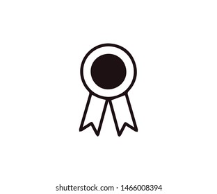 Award icon with thin line design.  Insignia or sign for professional vector