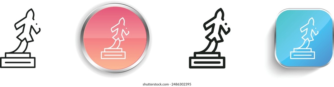 award icon. Thin Linear, Regular and Button Style Design Isolated On White Background