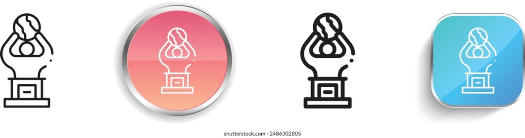 award icon. Thin Linear, Regular and Button Style Design Isolated On White Background