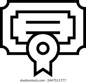 icono de adjudicación. Diseño de estilo lineal delgado aislado sobre fondo blanco